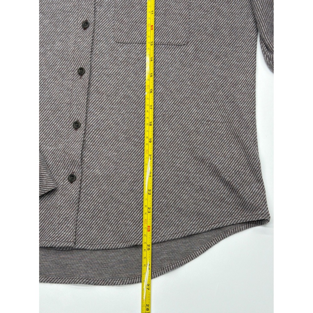 Kuhl Mens Medium Brown Grey Diagonal Stripe Long Sleeve Button Down Shirt Medium - Picture 4 of 9